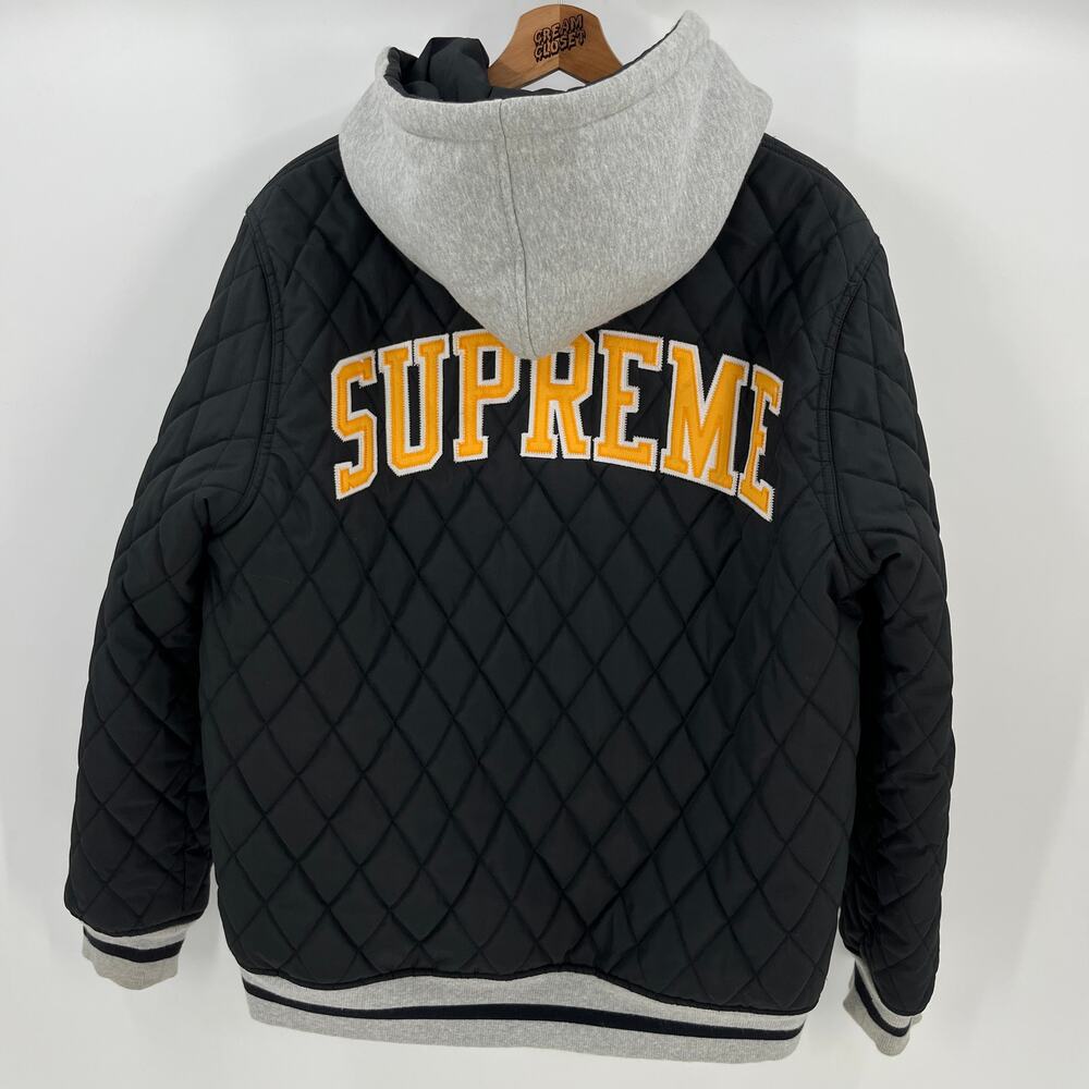FW14 2014 Supreme NYC x Champion Reversible Hooded Jacket in Black L
